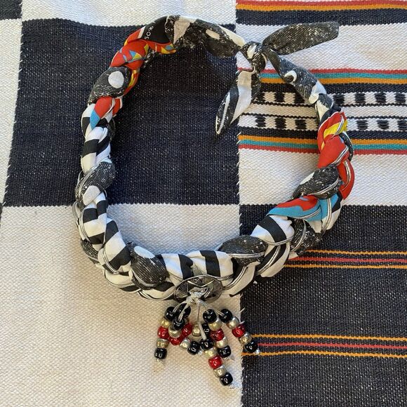 NWOT Bandana Necklace With Charm. Boho. Southwestern. OSFM. Adjustable. USA. - Picture 7 of 9